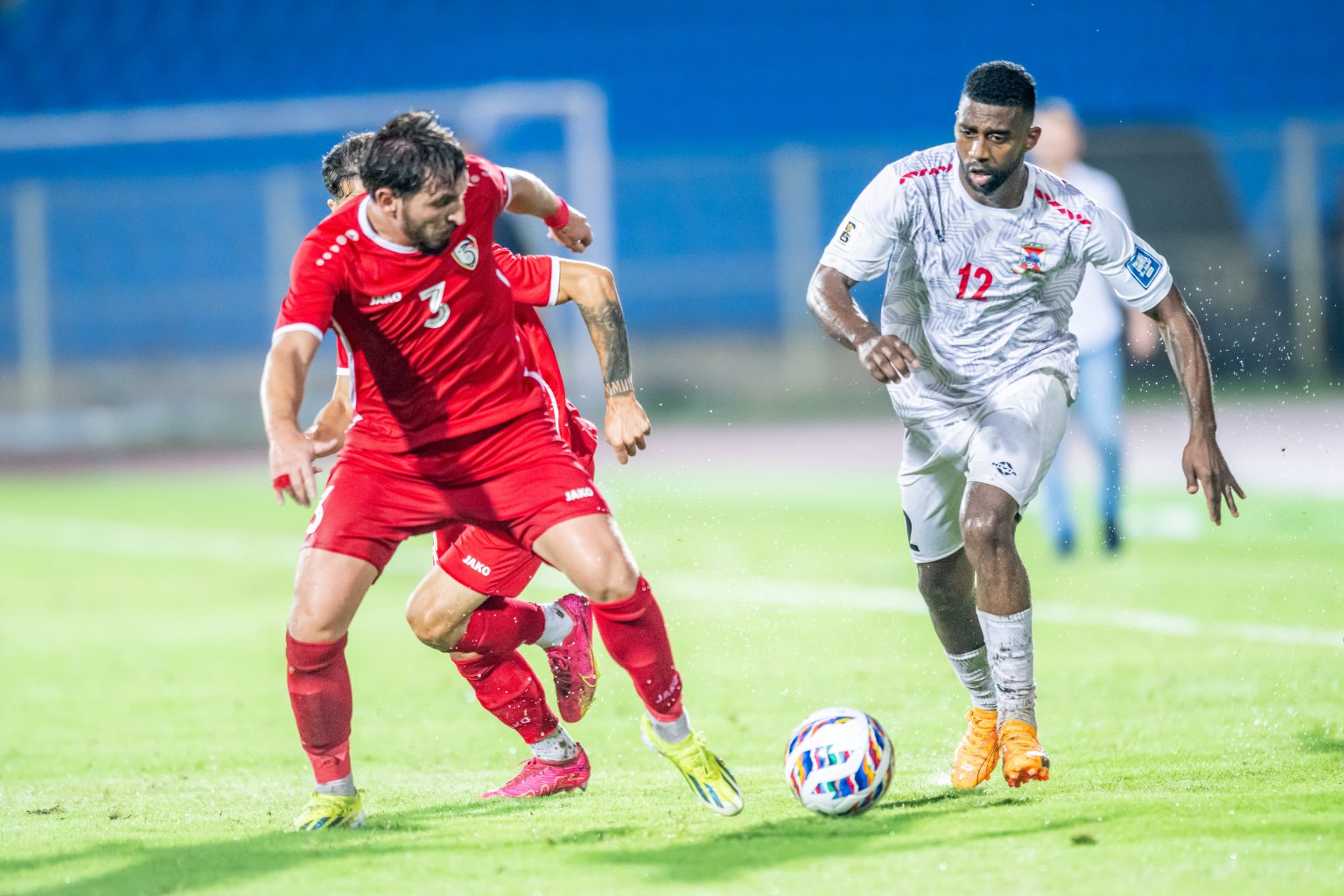 During the match played between Syria and Mauritius in the Intercontinental Cup  2024 at Gachibowli Stadium, Hyderabad on 6th September 2024

Photos : Baranidharan M / AIFF